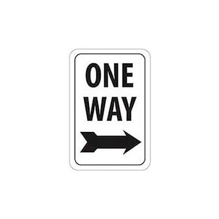 National Marker Co Reflective Aluminum Sign - One Way Right Arrow - .080in Thick,  TM23J